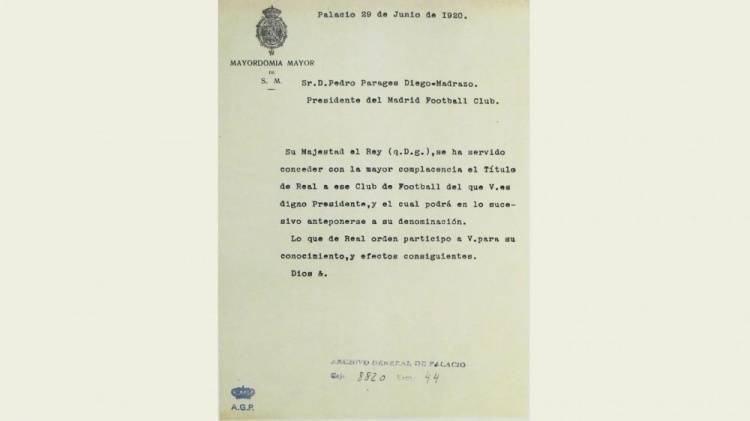 皇家马德里被授予皇家称号105周年，俱乐部官网发文纪念